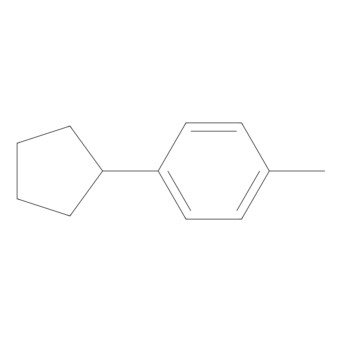 1-Cyclopentyl-4-methylbenzene molecular structure, CAS 827-55-4