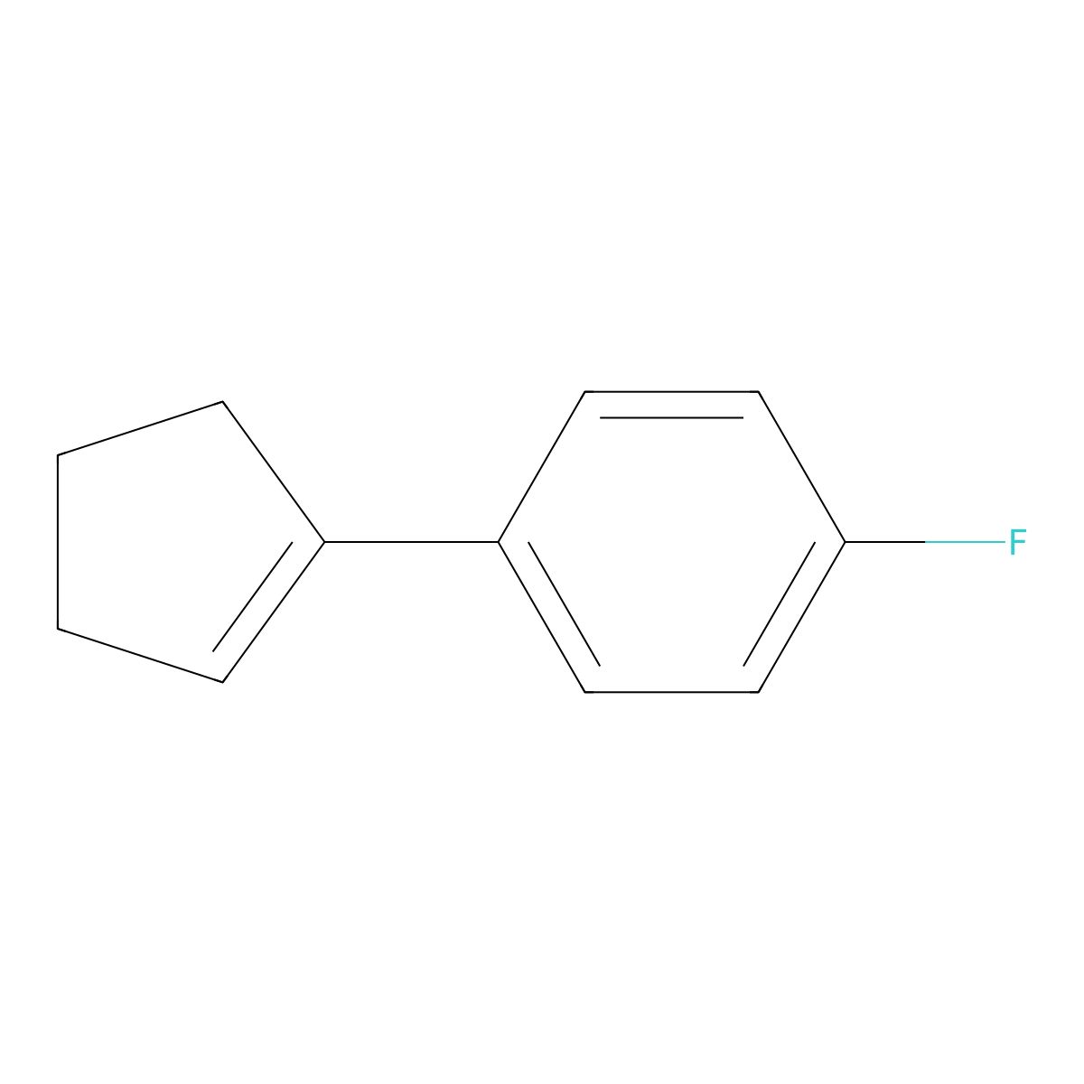 1-(Cyclopent-1-en-1-yl)-4-fluorobenzene molecular structure, CAS 827-57-6