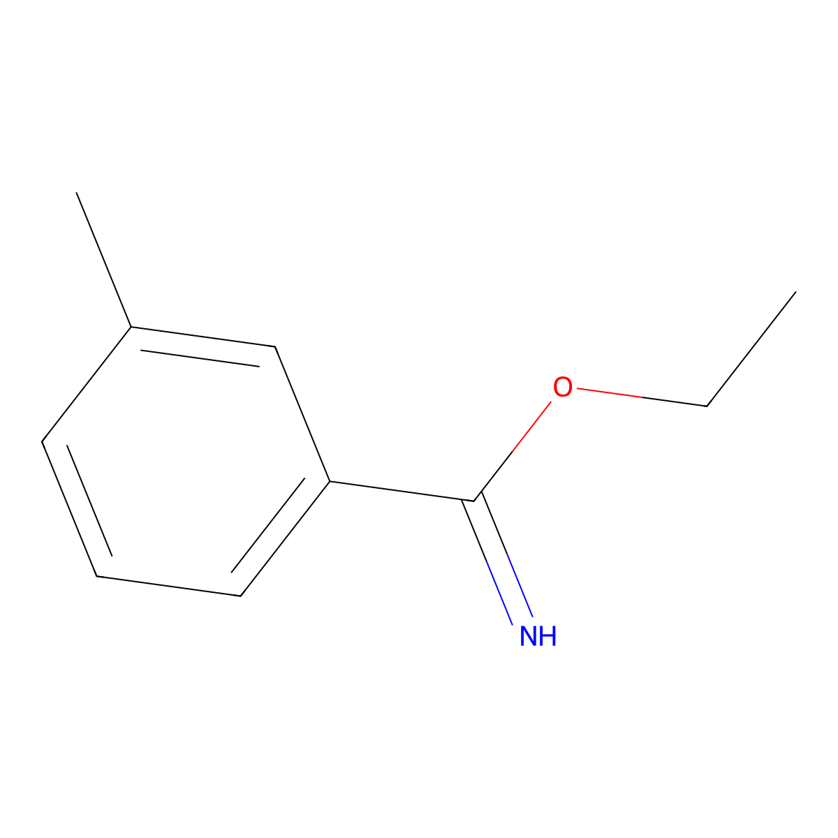 Ethyl 3-methylbenzimidate molecular structure, CAS 827-63-4