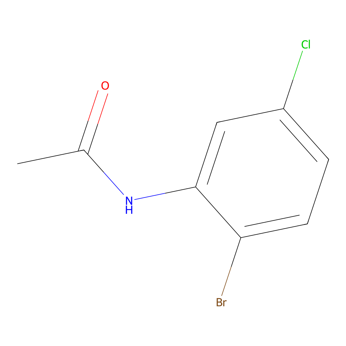N-(2-Bromo-5-chlorophenyl)acetamide molecular structure, CAS 827-66-7