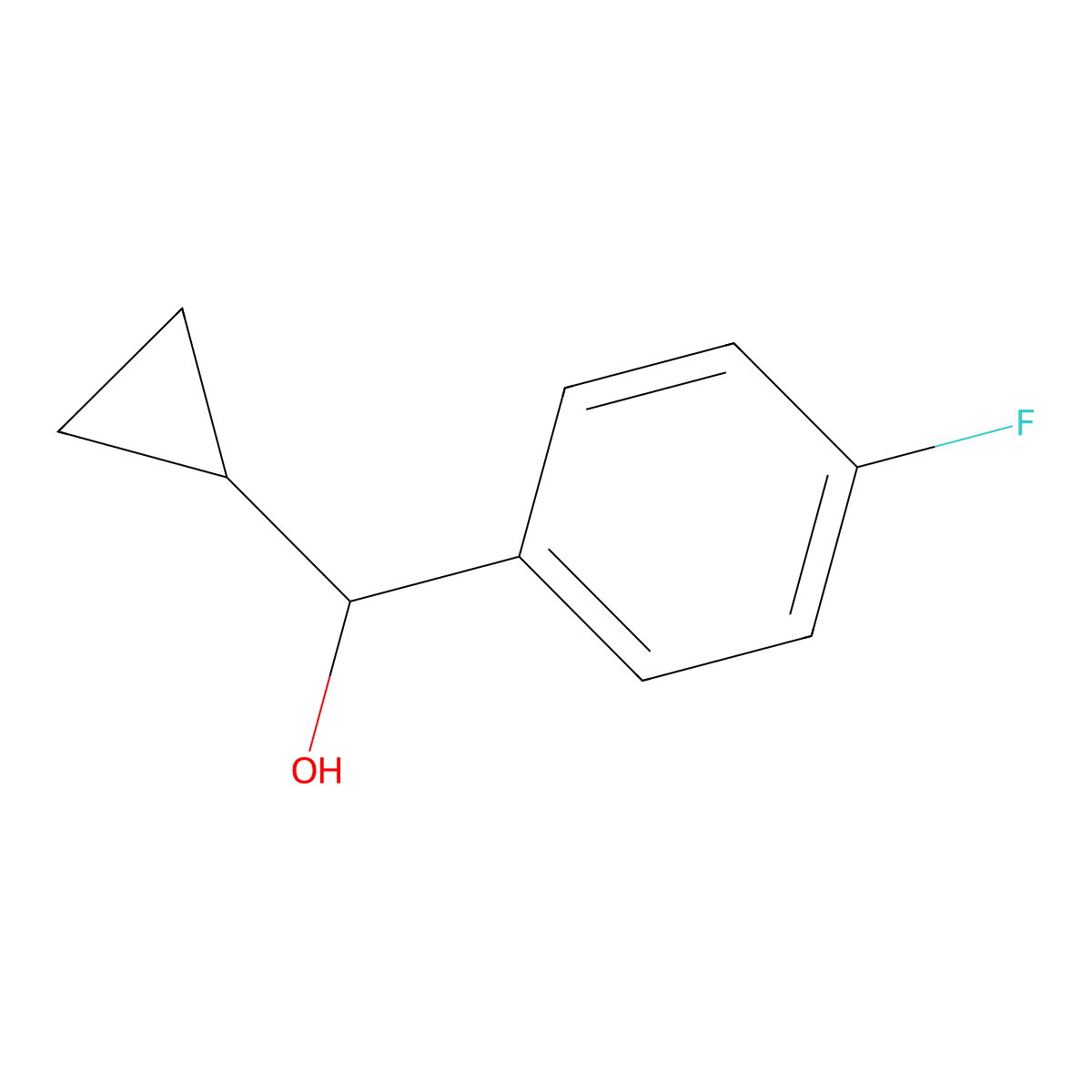alpha-Cyclopropyl-4-fluorobenzenemethanol molecular structure, CAS 827-88-3