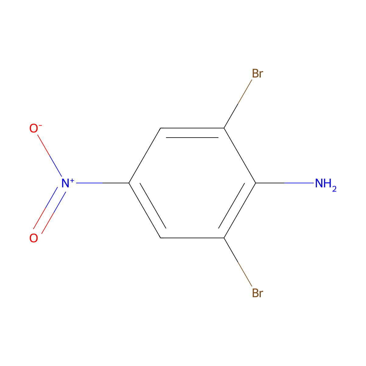 2,6-Dibromo-4-nitroaniline molecular structure, CAS 827-94-1