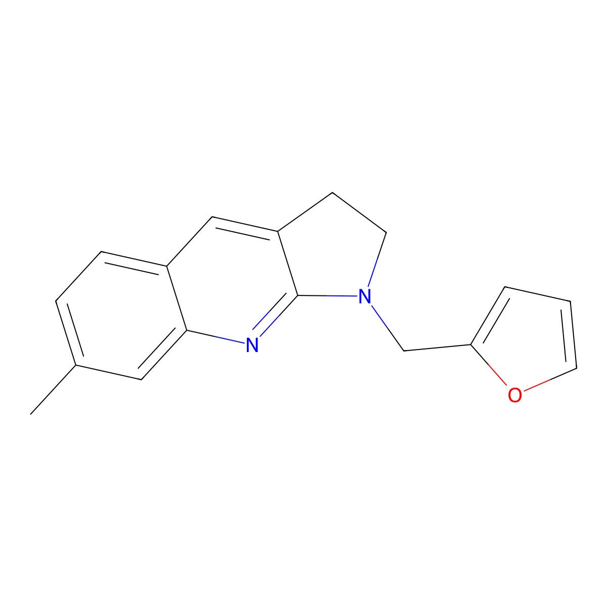 1-(2-furylmethyl)-7-methyl-2,3-dihydro-1H-pyrrolo[2,3-b]quinoline molecular structure, CAS 827002-80-2