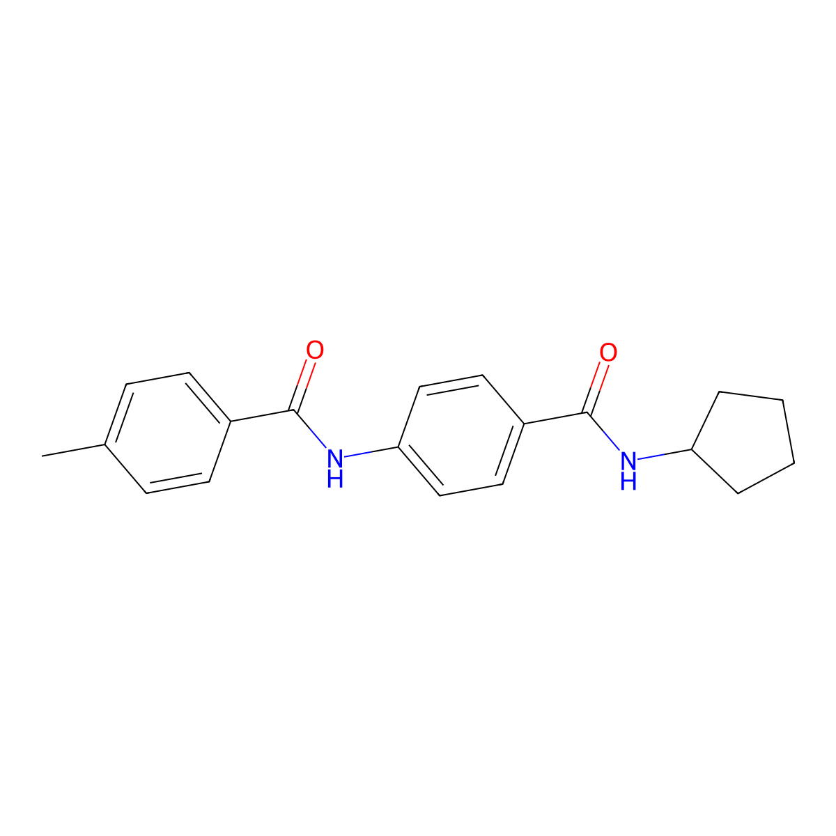 N-[4-(cyclopentylcarbamoyl)phenyl]-4-methylbenzamide molecular structure, CAS 827003-29-2