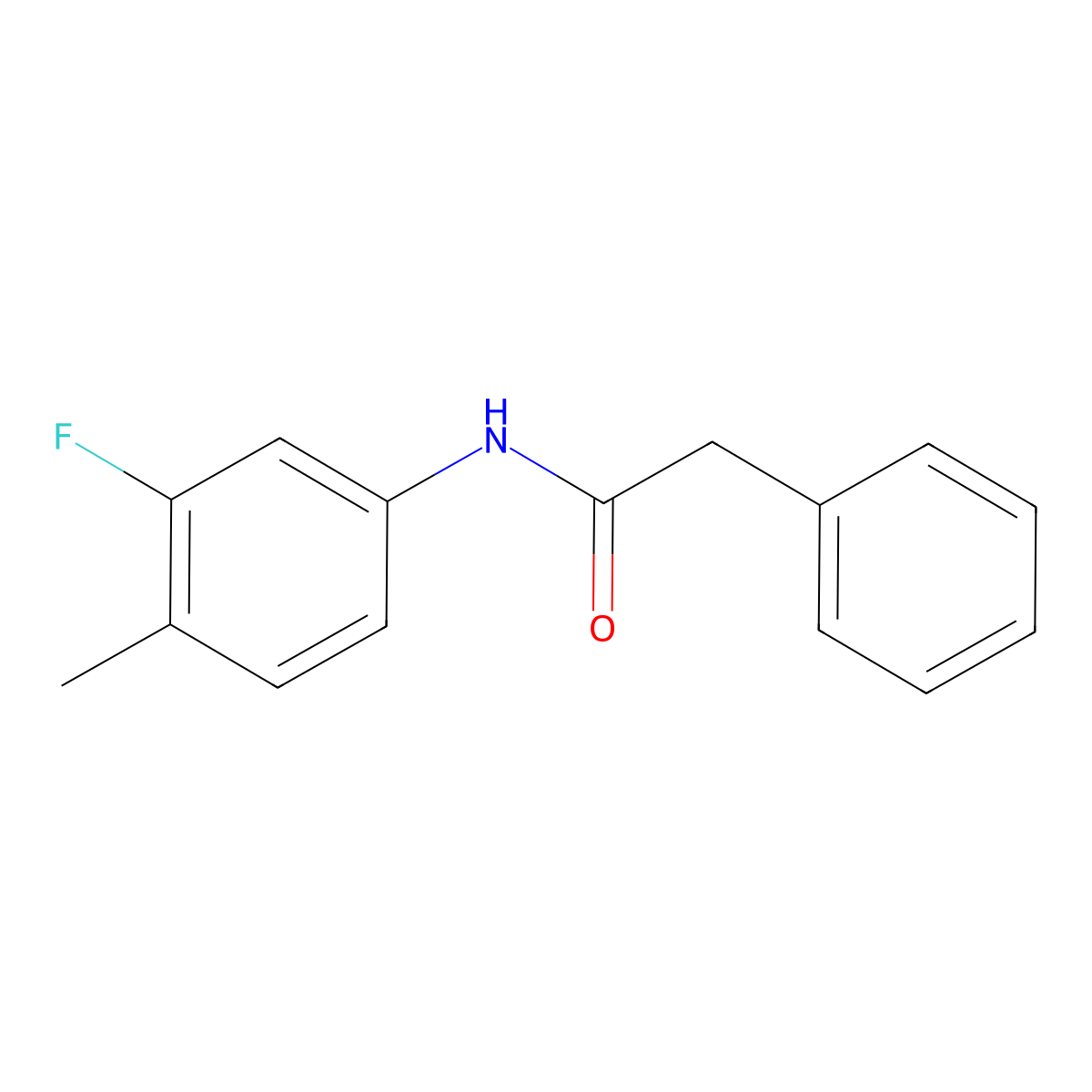N-(3-fluoro-4-methylphenyl)-2-phenylacetamide molecular structure, CAS 827003-53-2