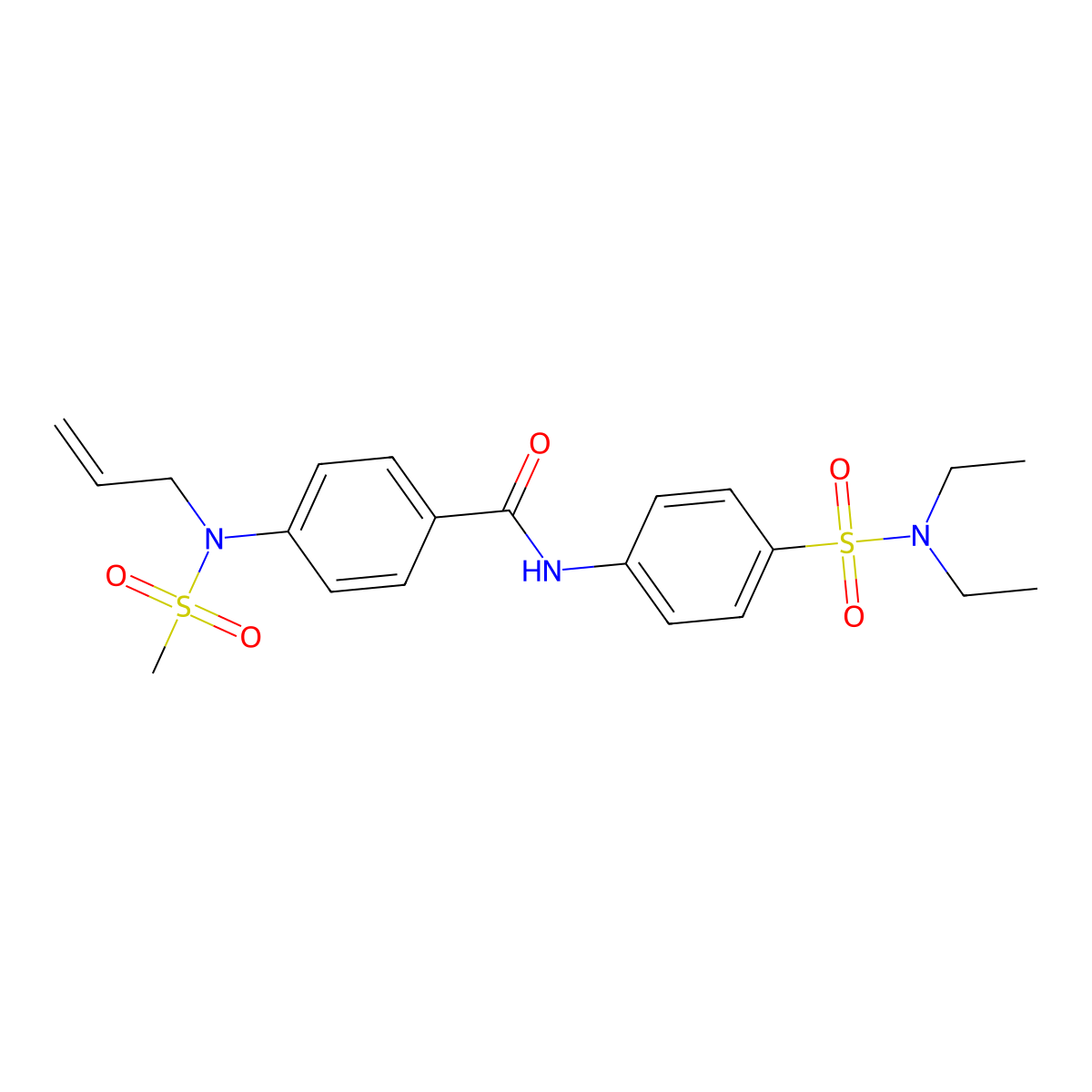 N-[4-(diethylsulfamoyl)phenyl]-4-[methylsulfonyl(prop-2-enyl)amino]benzamide molecular structure, CAS 827004-32-0