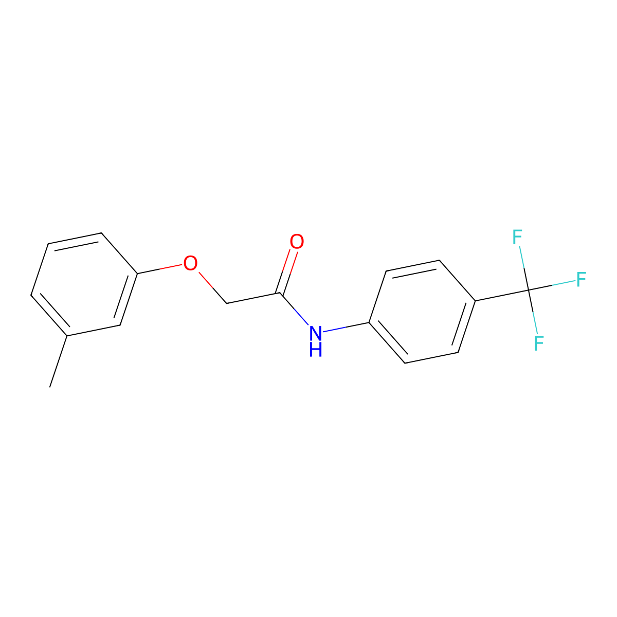 2-(3-methylphenoxy)-N-[4-(trifluoromethyl)phenyl]acetamide molecular structure, CAS 827005-00-5