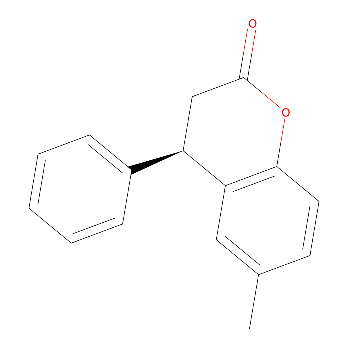 (4R)-6-Methyl-4-phenyl-3,4-dihydro-2H-1-benzopyran-2-one molecular structure, CAS 827007-19-2