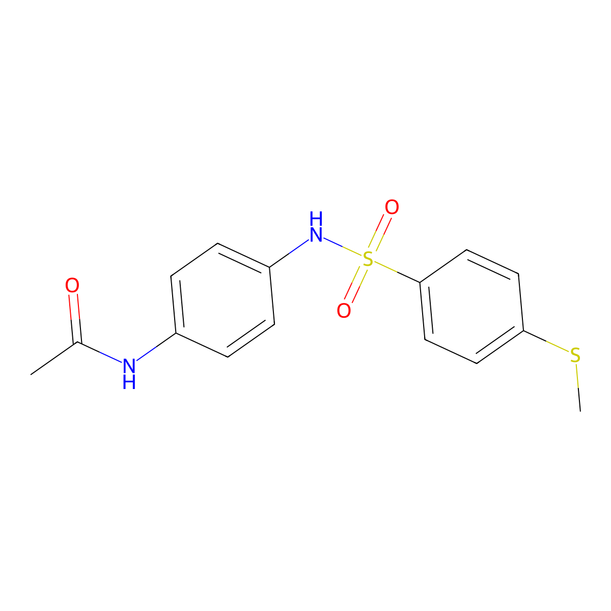 N-[4-[(4-methylsulfanylphenyl)sulfonylamino]phenyl]acetamide molecular structure, CAS 827009-41-6