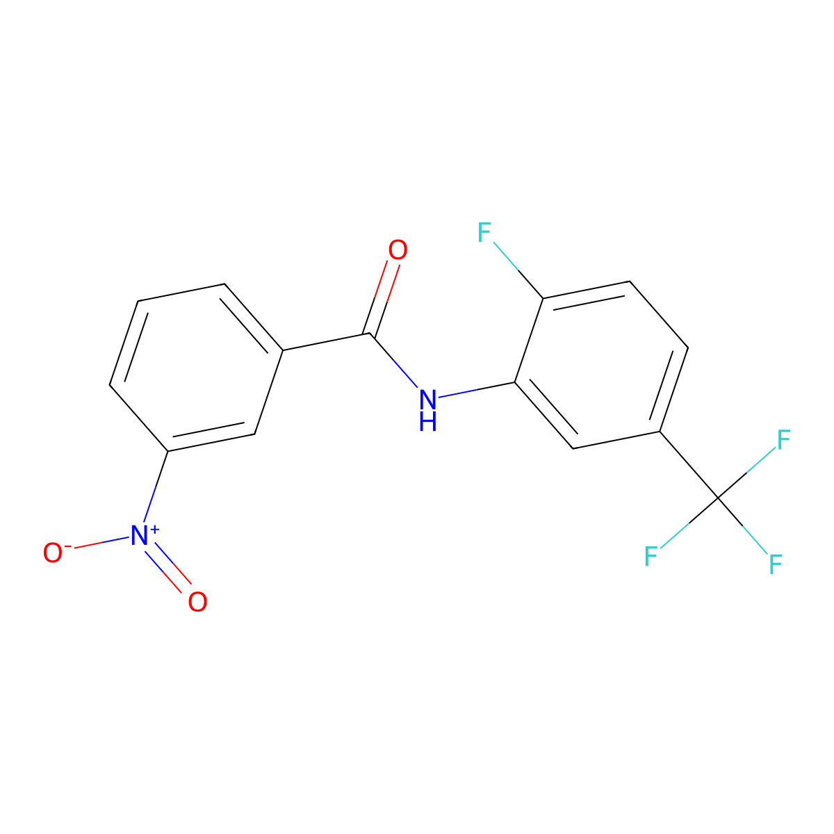 N-[2-fluoro-5-(trifluoromethyl)phenyl]-3-nitrobenzamide molecular structure, CAS 827011-69-8