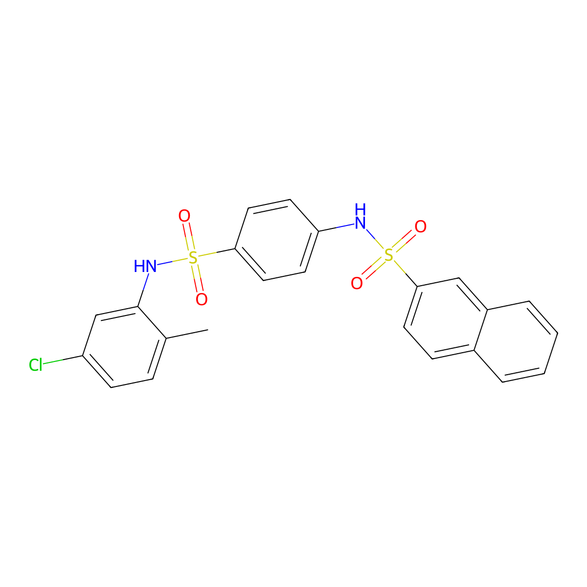 N-[4-[(5-chloro-2-methylphenyl)sulfamoyl]phenyl]naphthalene-2-sulfonamide molecular structure, CAS 827011-79-0