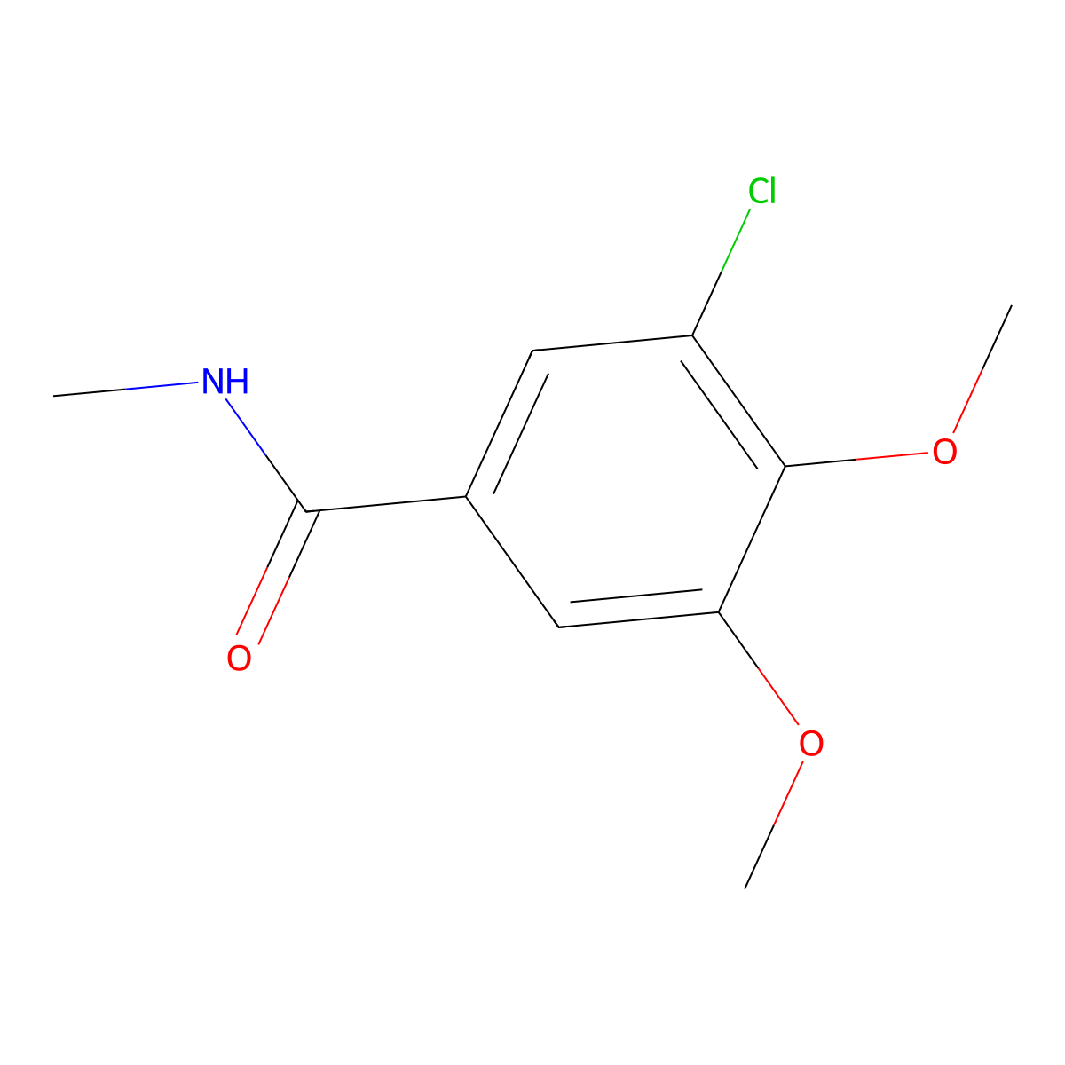 3-chloro-4,5-dimethoxy-N-methylbenzamide molecular structure, CAS 827012-30-6