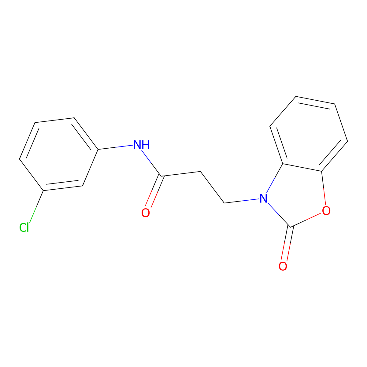 N-(3-chlorophenyl)-3-(2-oxo-1,3-benzoxazol-3-yl)propanamide molecular structure, CAS 827012-41-9