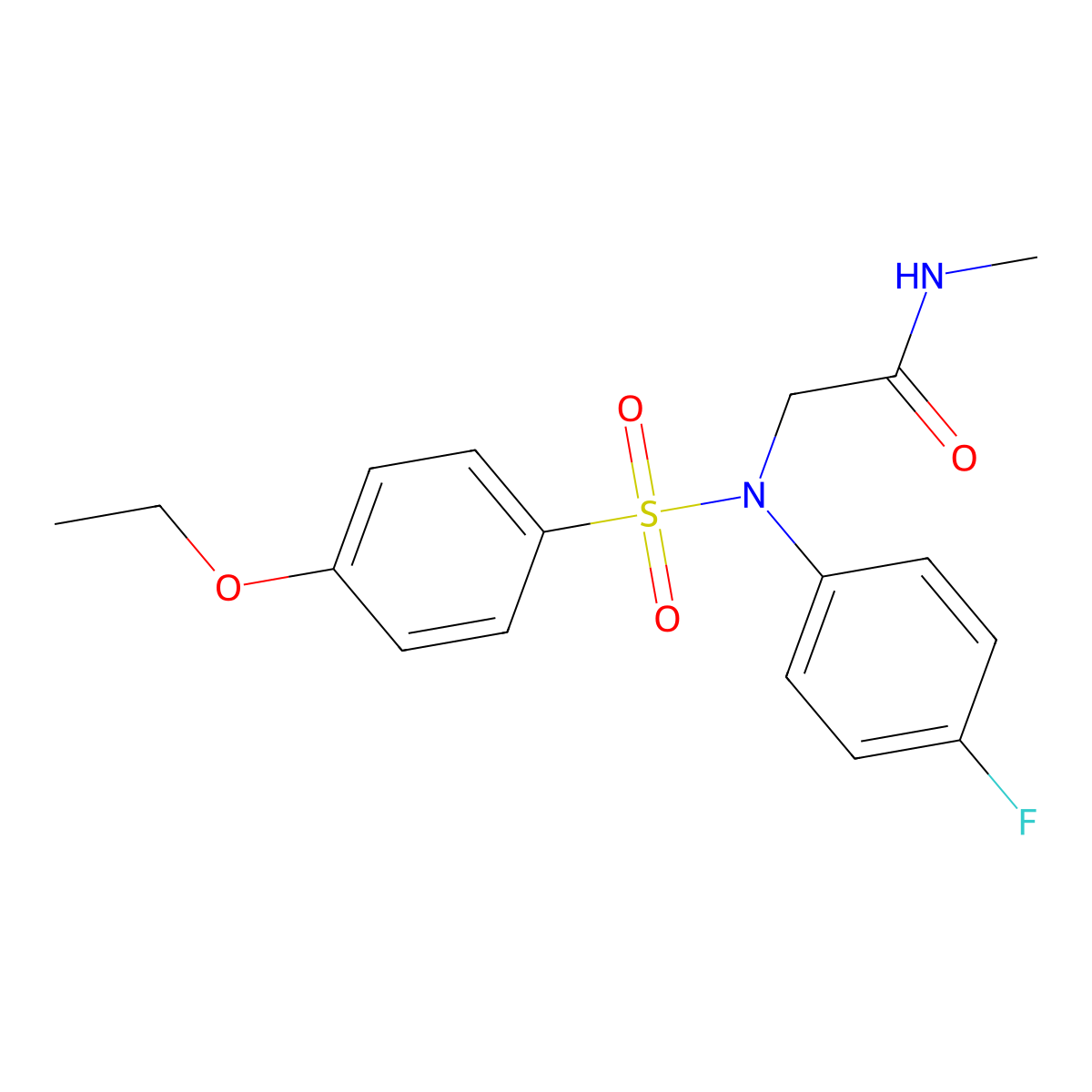 2-(N-(4-ethoxyphenyl)sulfonyl-4-fluoroanilino)-N-methylacetamide molecular structure, CAS 827012-95-3
