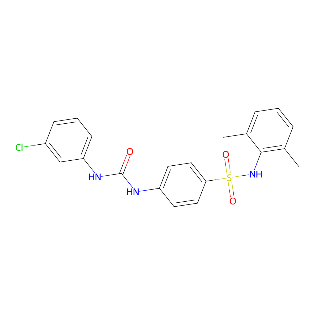 1-(3-Chlorophenyl)-3-[4-[(2,6-dimethylphenyl)sulfamoyl]phenyl]urea molecular structure, CAS 827013-91-2