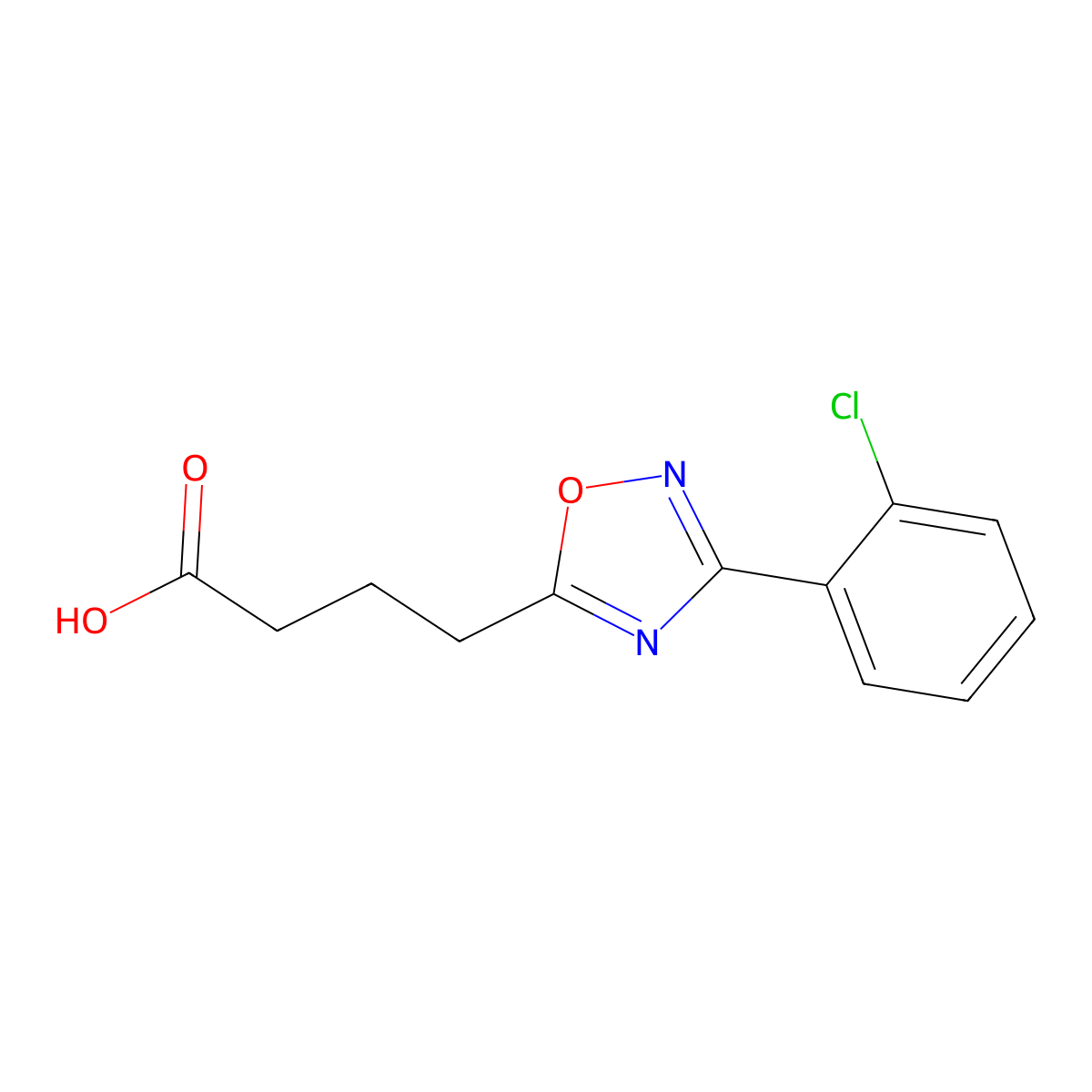 4-[3-(2-chlorophenyl)-1,2,4-oxadiazol-5-yl]butanoic Acid molecular structure, CAS 827014-22-2