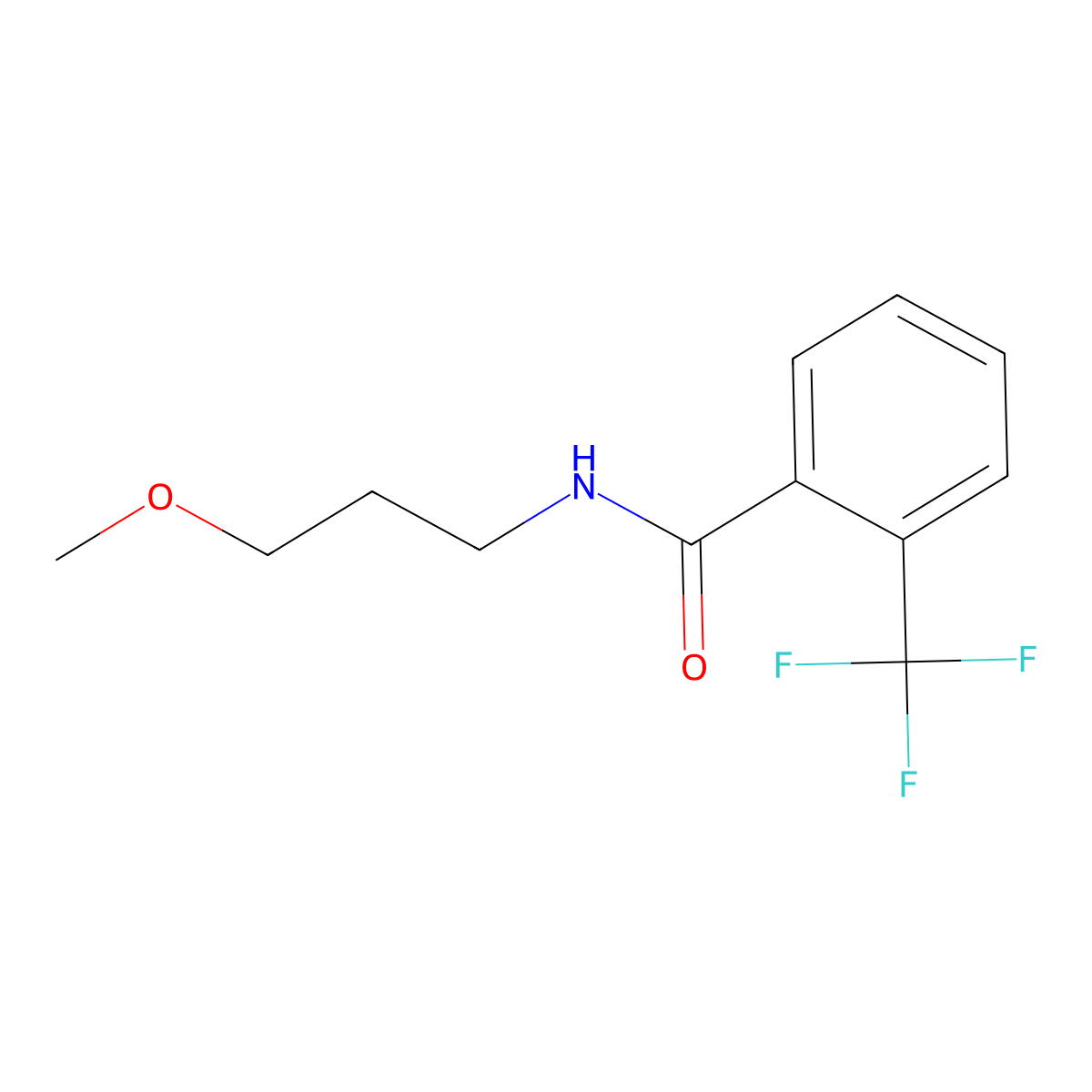 N-(3-methoxypropyl)-2-(trifluoromethyl)benzamide molecular structure, CAS 827014-41-5
