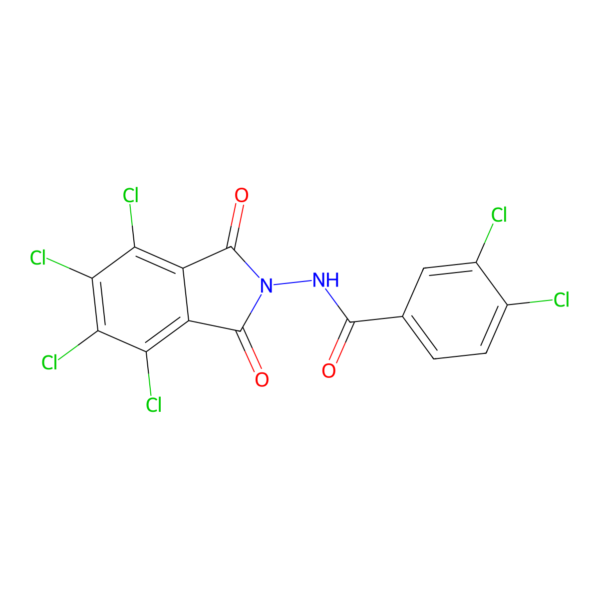 3,4-dichloro-N-(4,5,6,7-tetrachloro-1,3-dioxoisoindol-2-yl)benzamide molecular structure, CAS 827014-55-1
