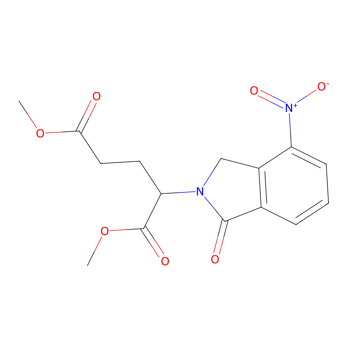 Dimethyl 2-(4-nitro-1-oxoisoindolin-2-yl)pentanedioate molecular structure, CAS 827026-43-7