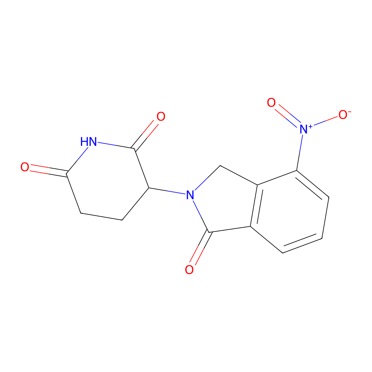 3-(4-Nitro-1-oxo-1,3-dihydroisoindol-2-yl)piperidine-2,6-dione molecular structure, CAS 827026-45-9