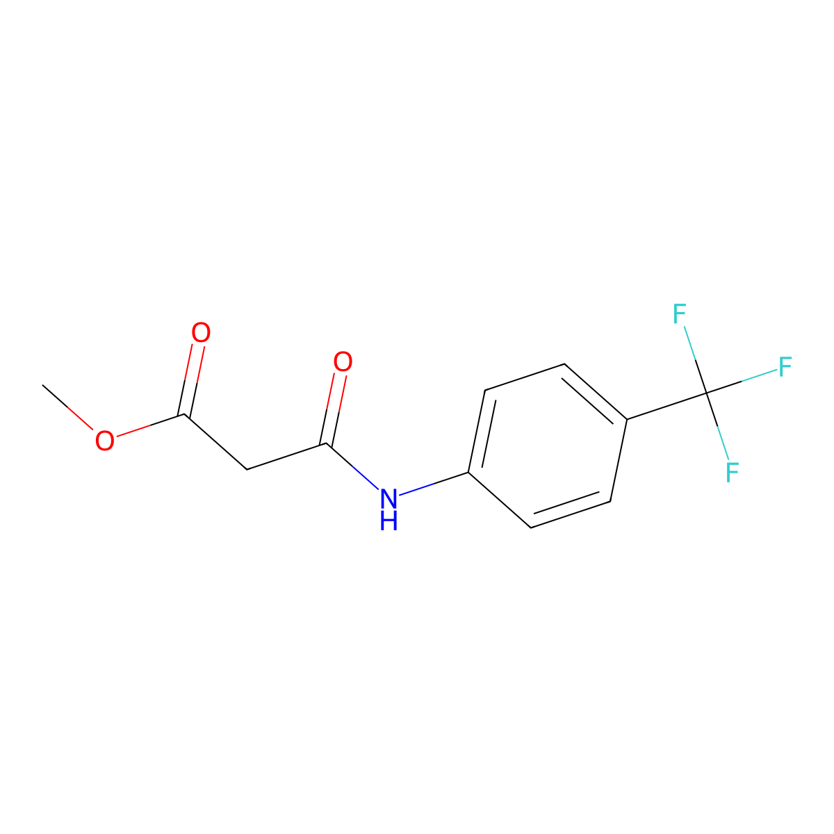 Methyl 3-oxo-3-[4-(trifluoromethyl)anilino]propanoate molecular structure, CAS 827029-16-3