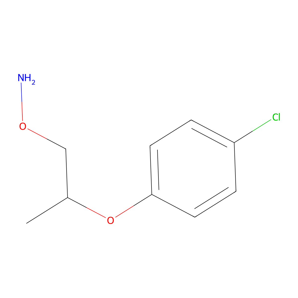 2-(4-Chlorophenoxy)-propoxyamine molecular structure, CAS 82703-23-9