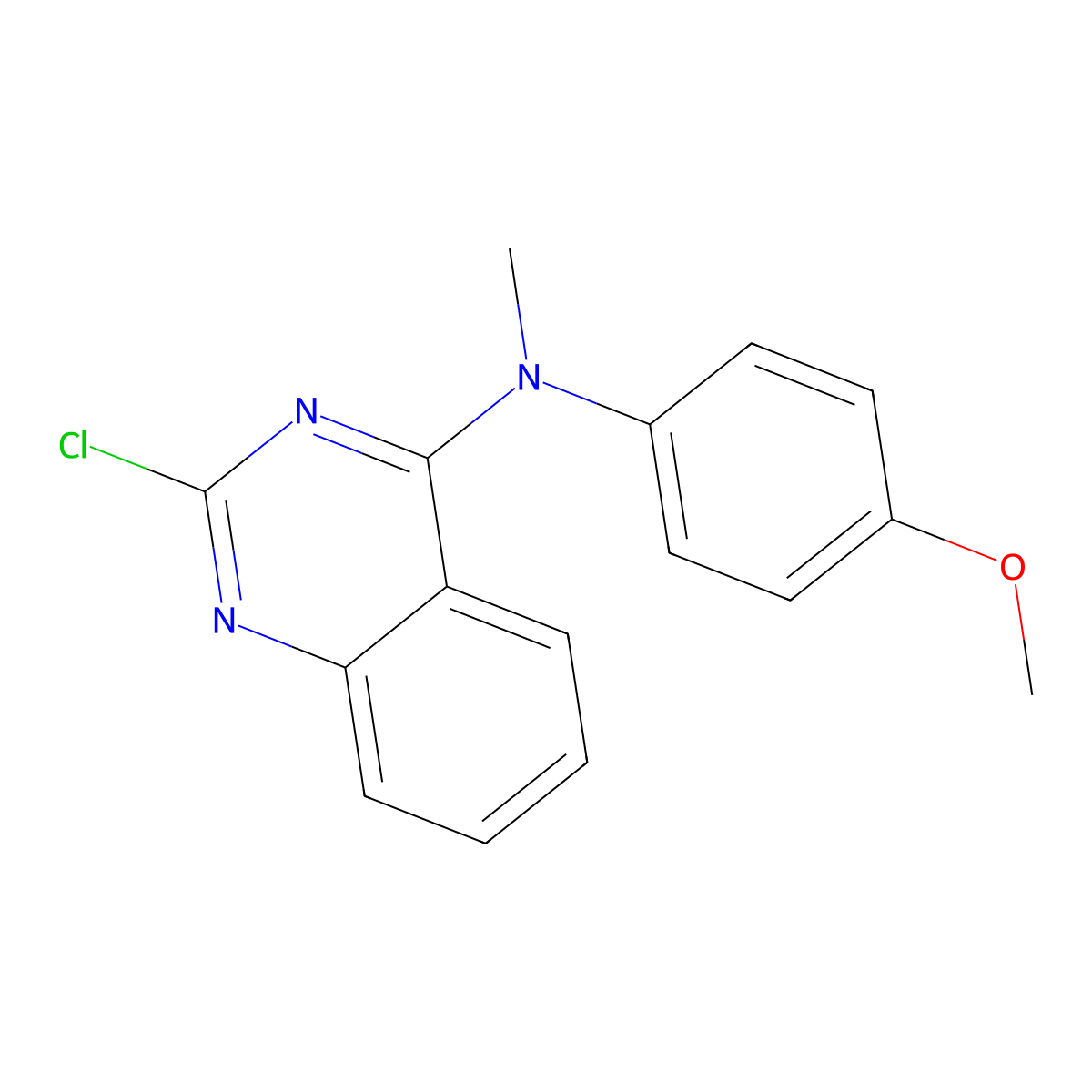 2-chloro-N-(4-methoxyphenyl)-N-methylquinazolin-4-amine molecular structure, CAS 827030-33-1
