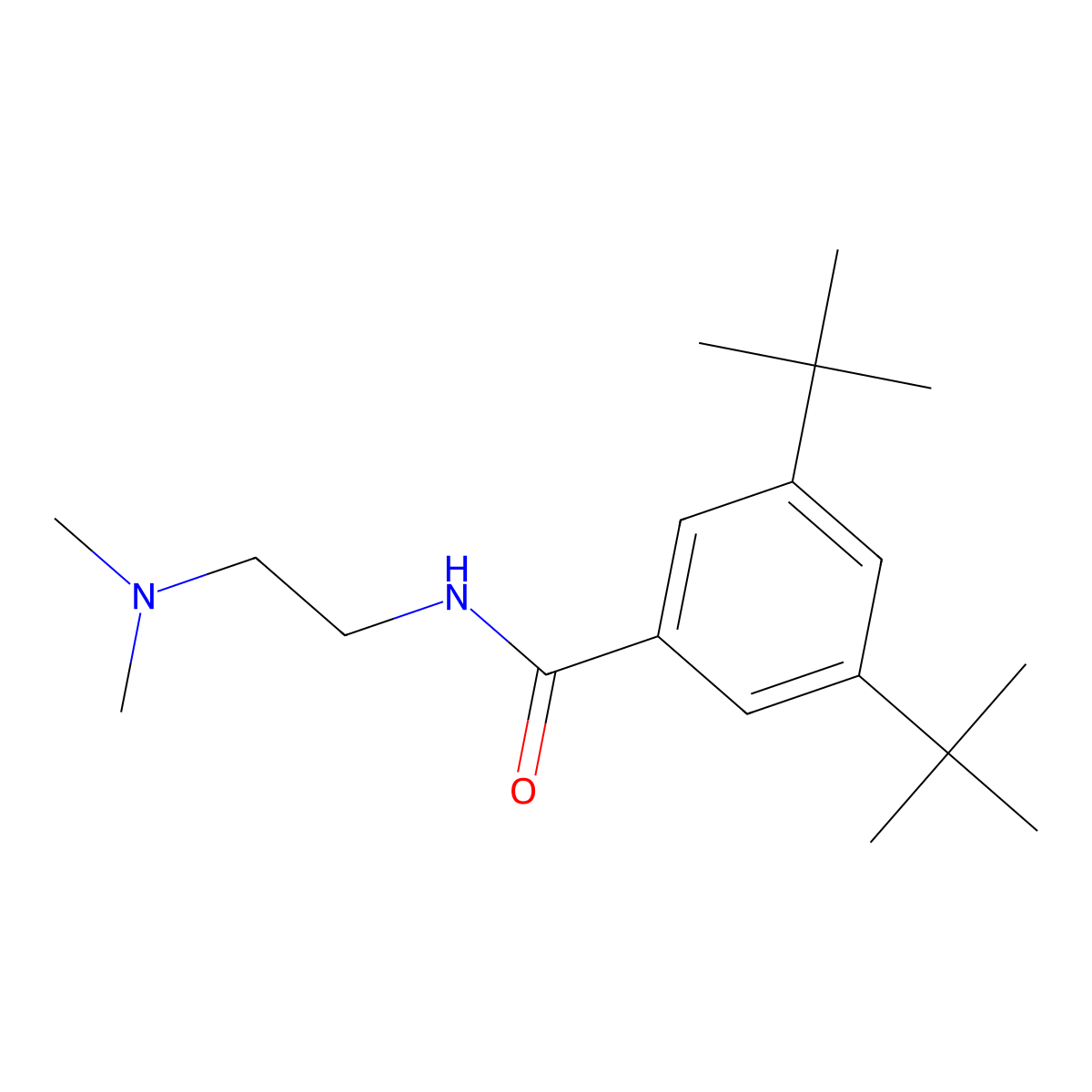 3,5-di-tert-butyl-N-[2-(dimethylamino)ethyl]benzamide molecular structure, CAS 827034-42-4
