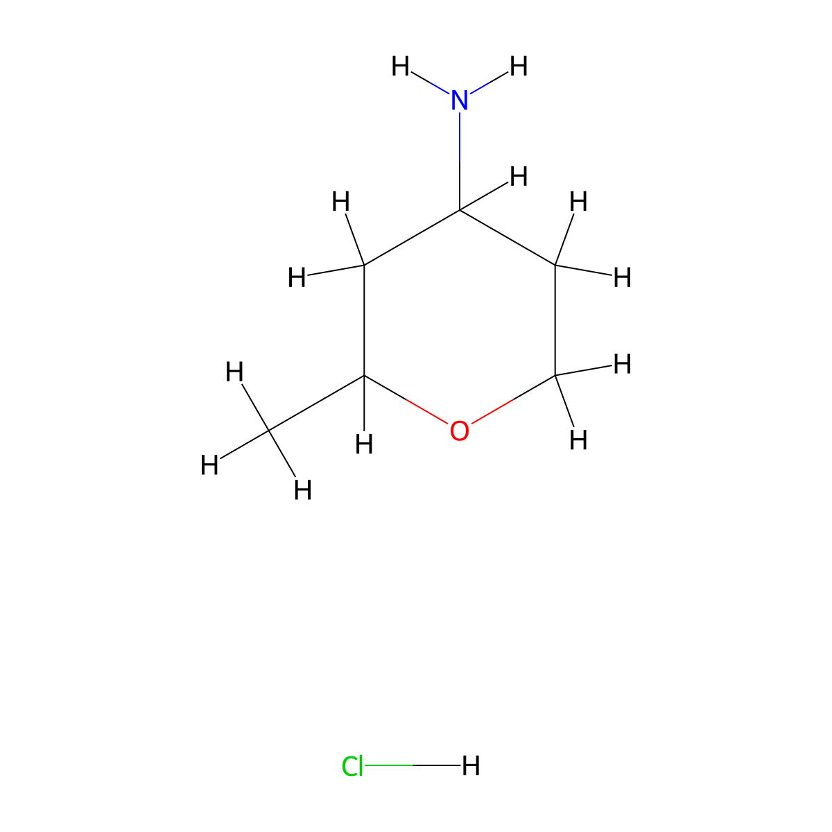 4-Amino-methyltetrahydropyran hydrochloride molecular structure, CAS 827046-87-7