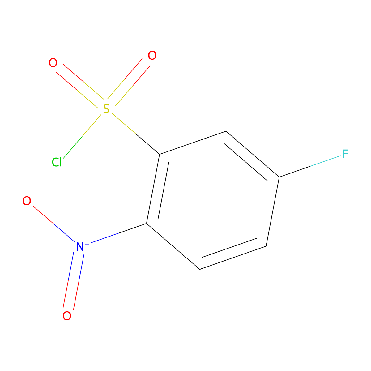 5-Fluoro-2-nitrobenzene-1-sulfonyl chloride molecular structure, CAS 82711-97-5