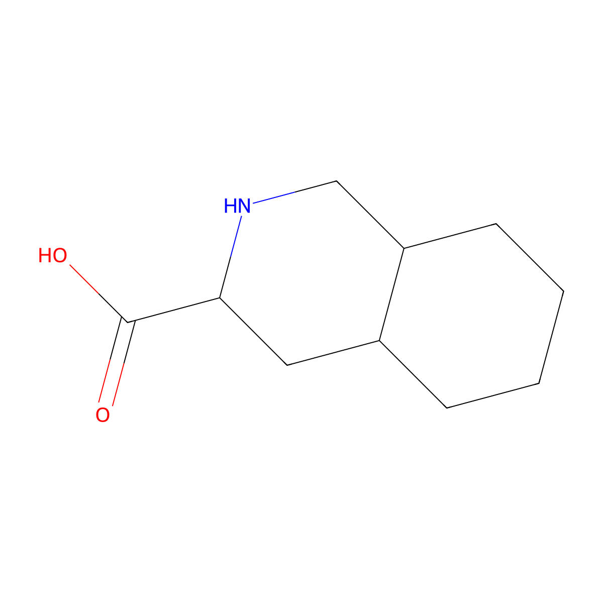 Decahydroisoquinoline-3-carboxylic acid molecular structure, CAS 82717-30-4