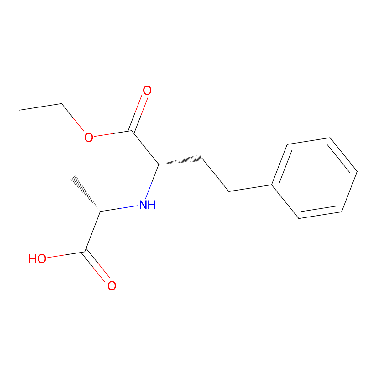 N-[1(S)-Ethoxycarbonyl-3-phenylpropyl]-L-alanine molecular structure, CAS 82717-96-2