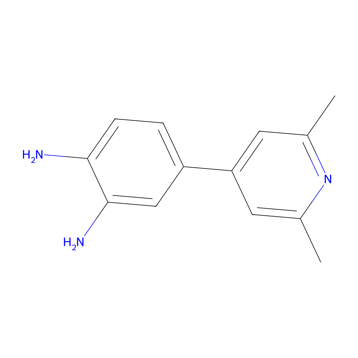 4-(2,6-Dimethyl-4-pyridinyl)-1,2-benzenediamine molecular structure, CAS 82718-08-9