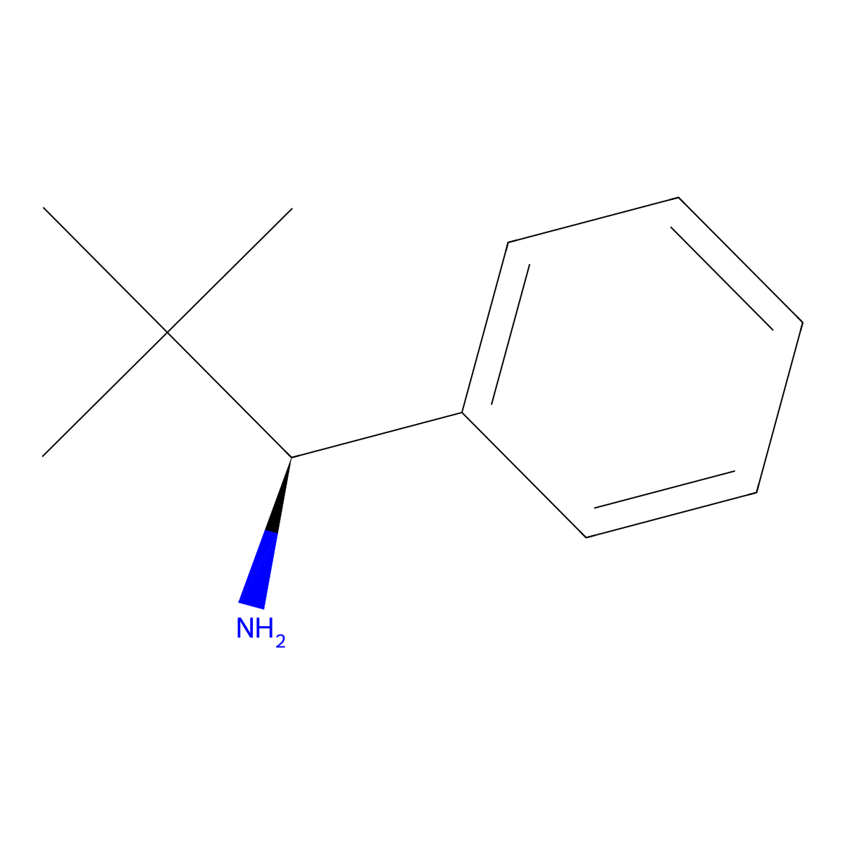 (1S)-2,2-dimethyl-1-phenylpropan-1-amine molecular structure, CAS 82729-98-4