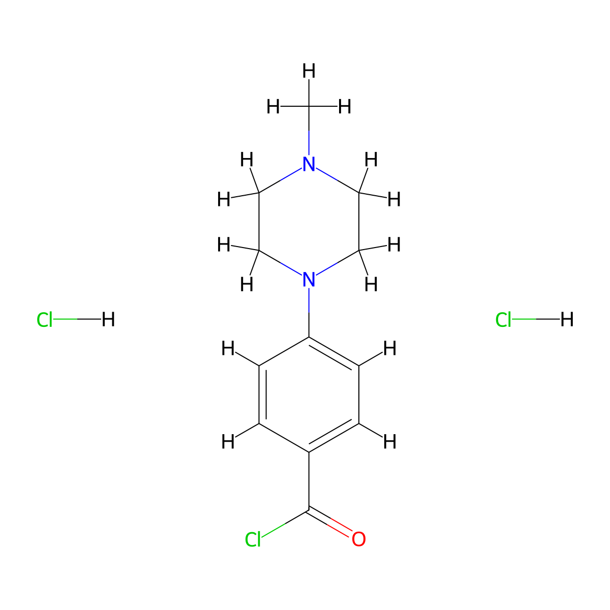 4-(4-Methylpiperazin-1-yl)benzoyl chloride dihydrochloride molecular structure, CAS 827318-59-2