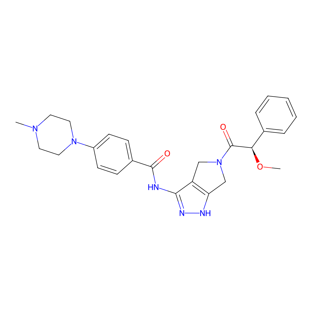 Danusertib molecular structure, CAS 827318-97-8