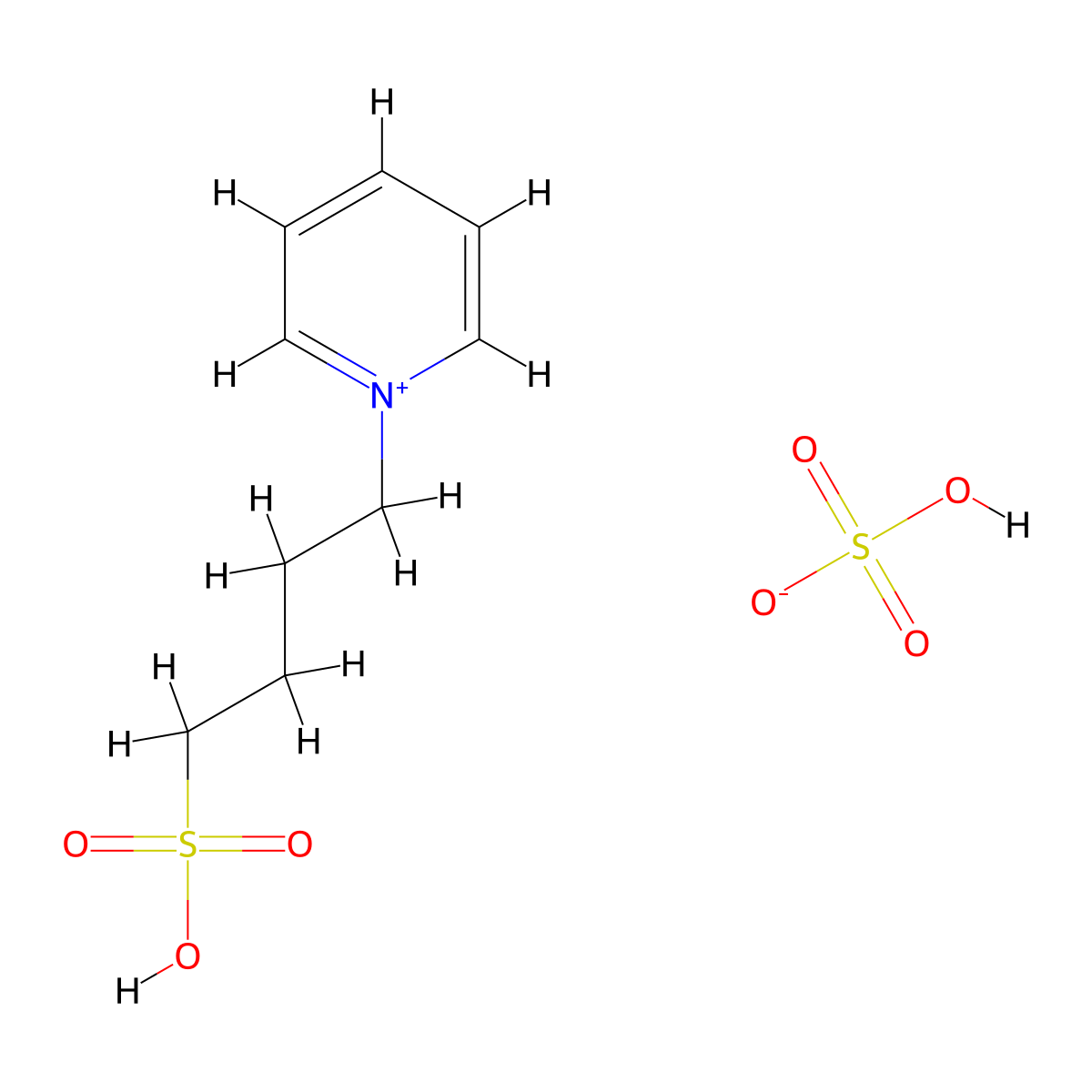 1-(4-Sulfobutyl)pyridin-1-ium hydrogen sulfate molecular structure, CAS 827320-61-6