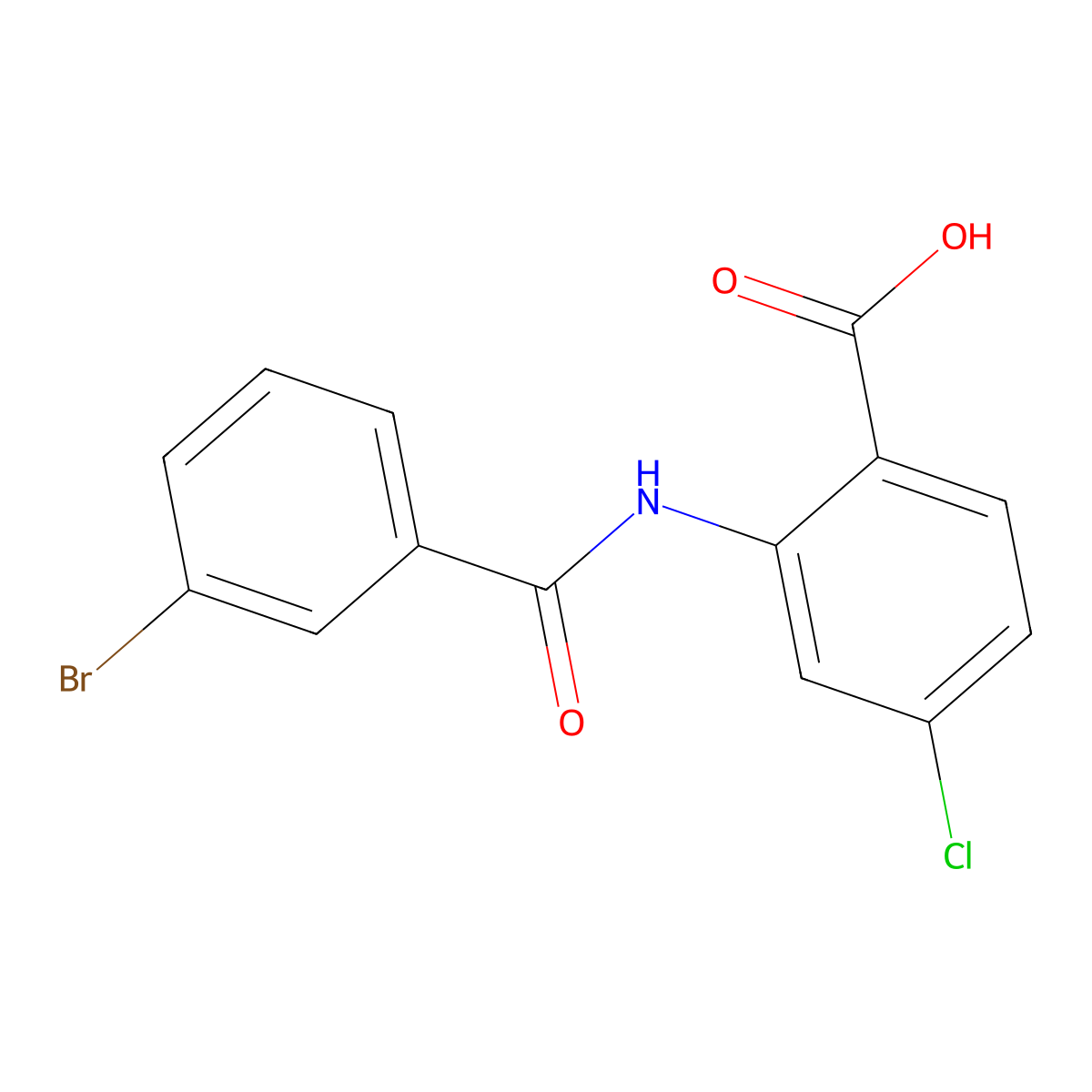 2-(3-Bromobenzoylamino)-4-chlorobenzoic acid molecular structure, CAS 827325-60-0