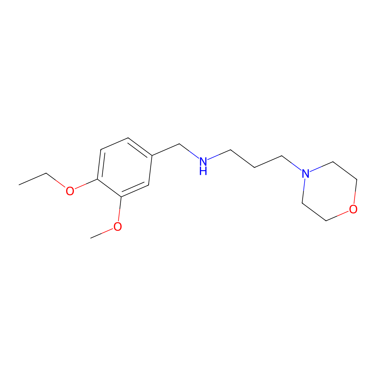N-(4-ethoxy-3-methoxybenzyl)-3-(morpholin-4-yl)propan-1-amine molecular structure, CAS 827327-94-6