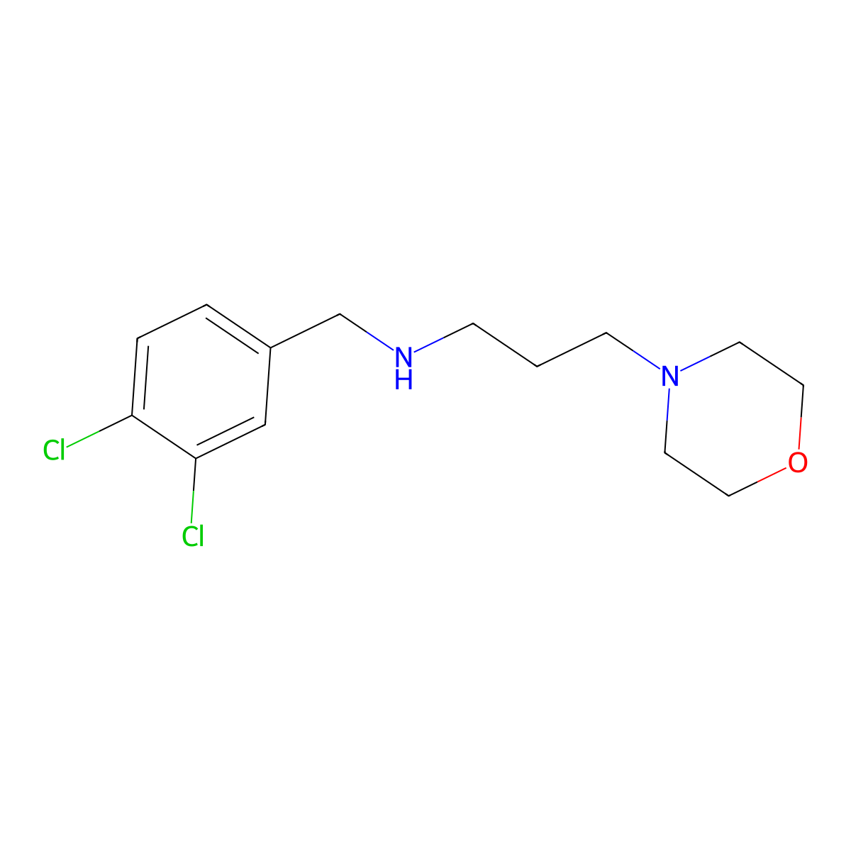 N-(3,4-dichlorobenzyl)-3-(morpholin-4-yl)propan-1-amine molecular structure, CAS 827327-95-7