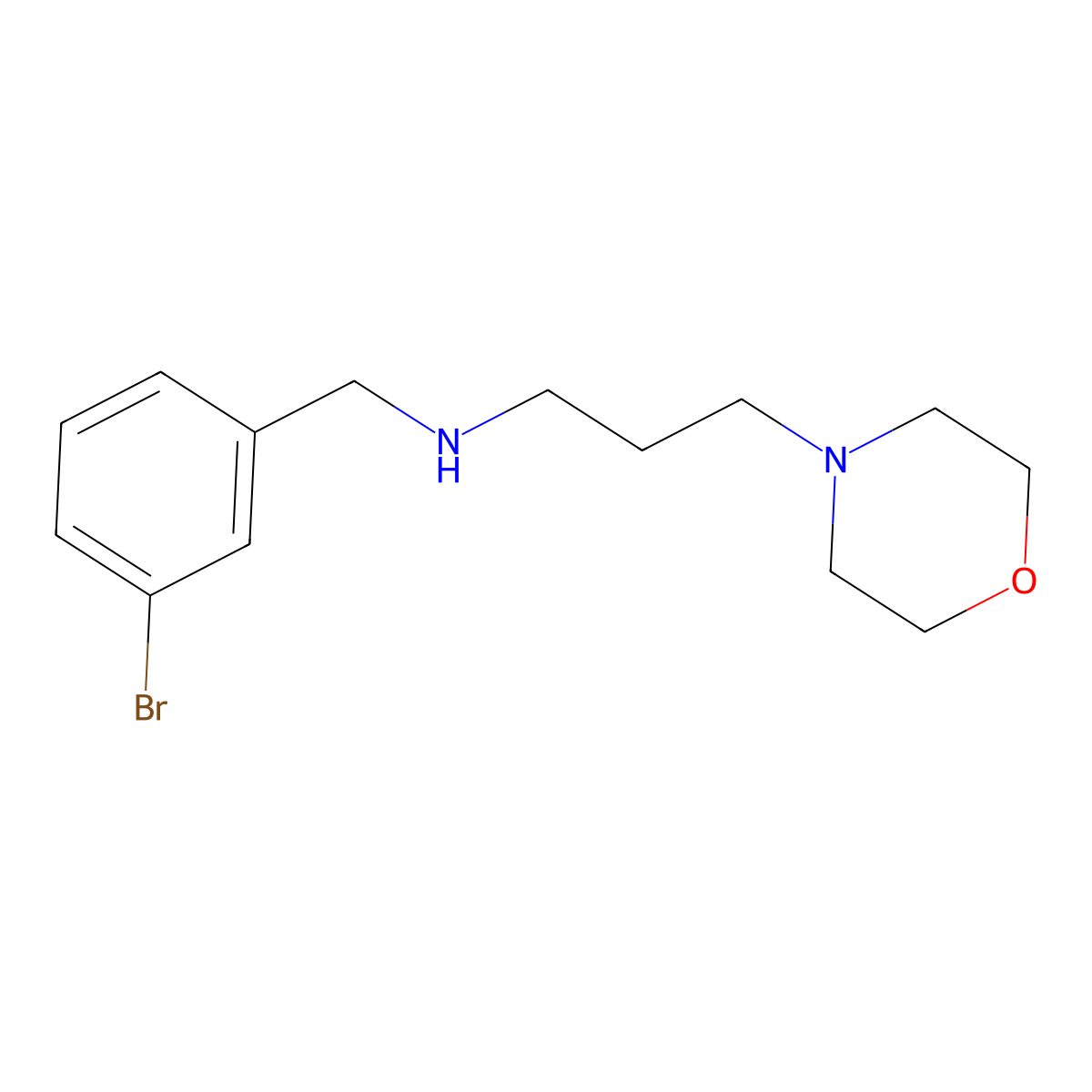 N-(3-bromobenzyl)-3-(morpholin-4-yl)propan-1-amine molecular structure, CAS 827328-03-0