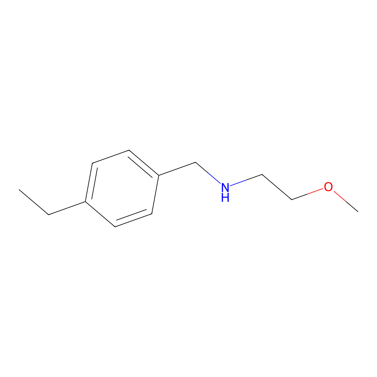 (4-Ethylbenzyl)(2-methoxyethyl)amine molecular structure, CAS 827328-12-1