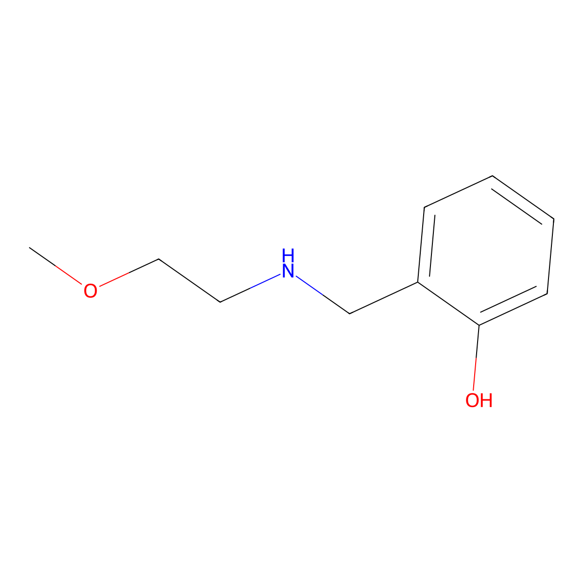 2-{[(2-Methoxyethyl)amino]methyl}phenol molecular structure, CAS 827328-20-1