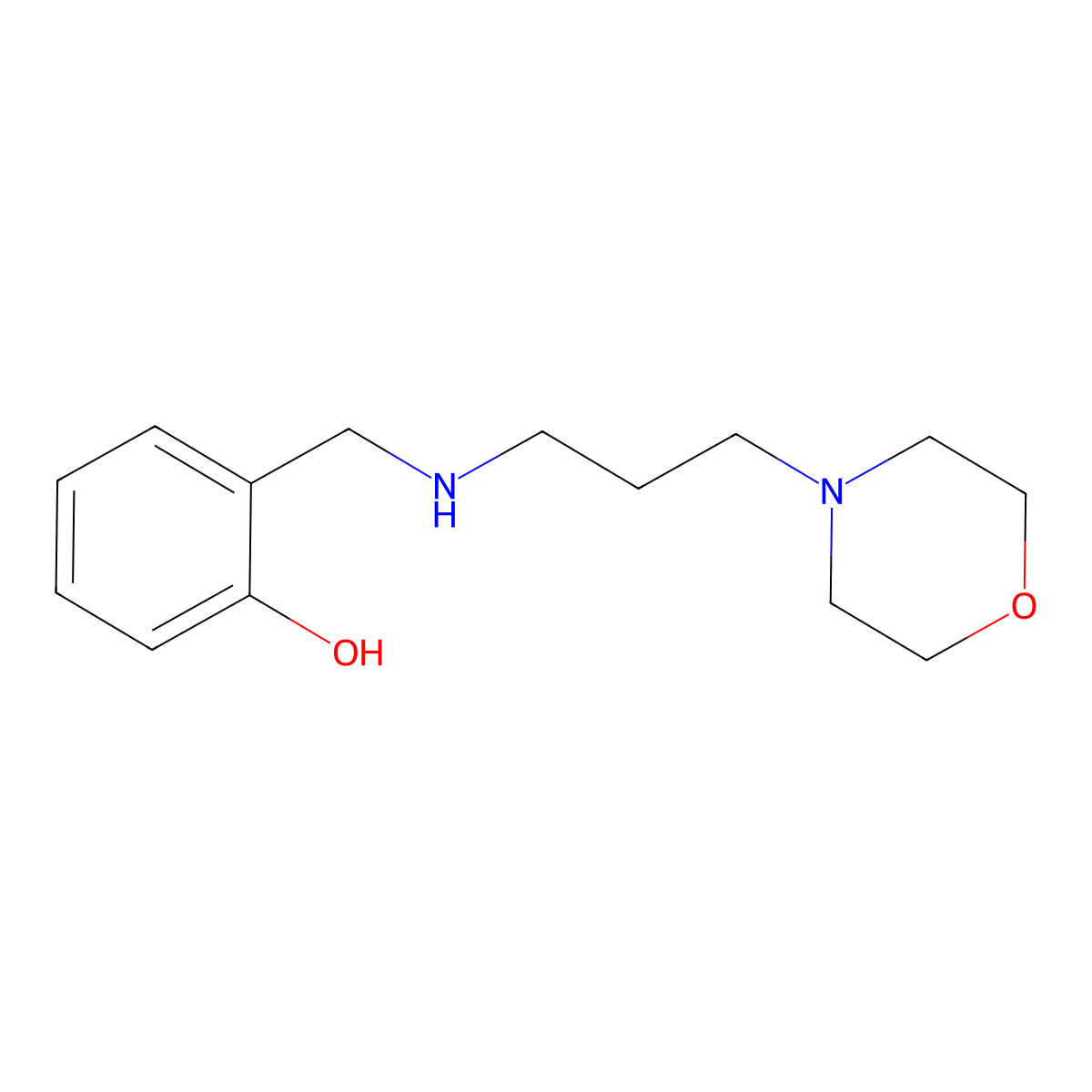 2-(((3-Morpholinopropyl)amino)methyl)phenol molecular structure, CAS 827328-22-3