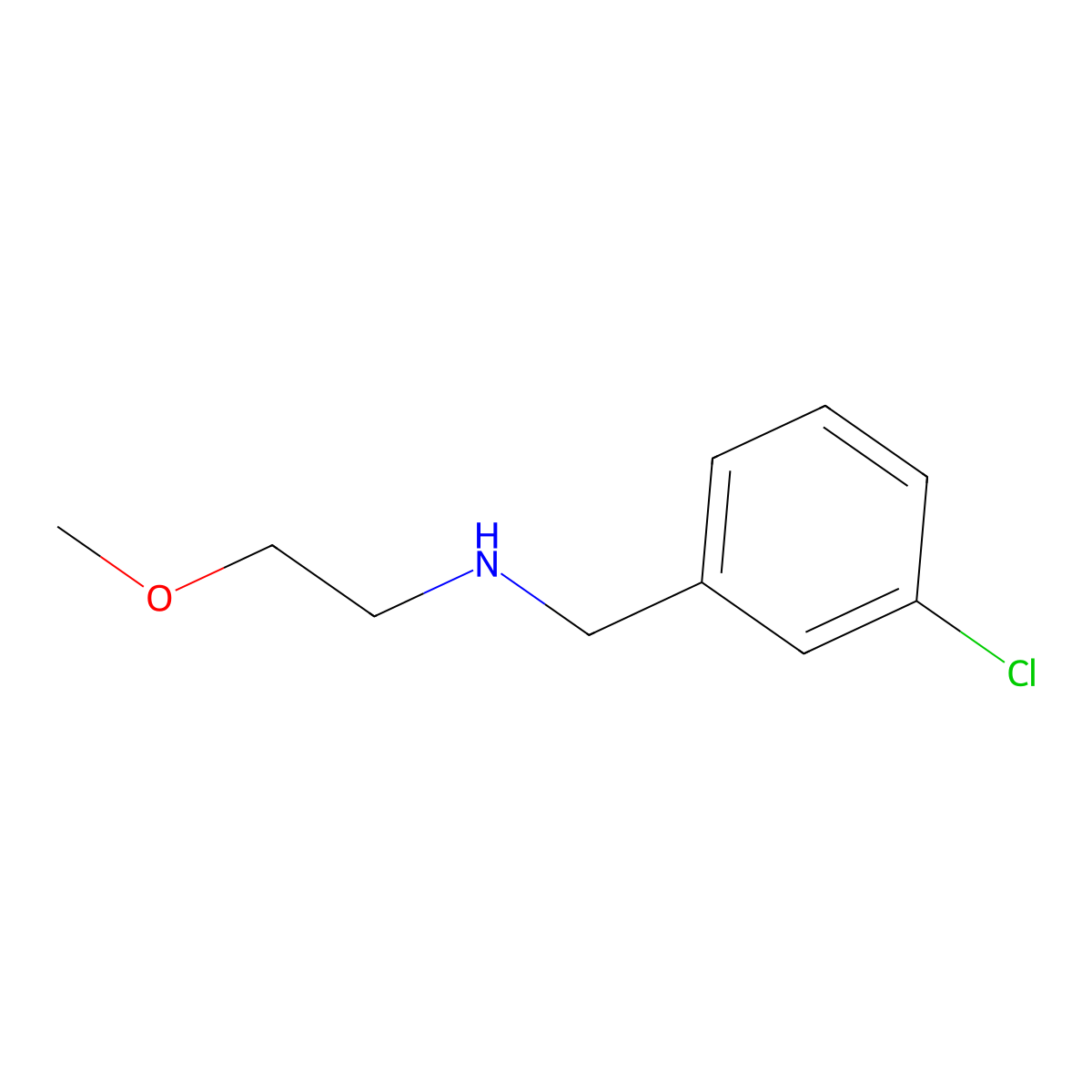 [(3-Chlorophenyl)methyl](2-methoxyethyl)amine molecular structure, CAS 827328-28-9