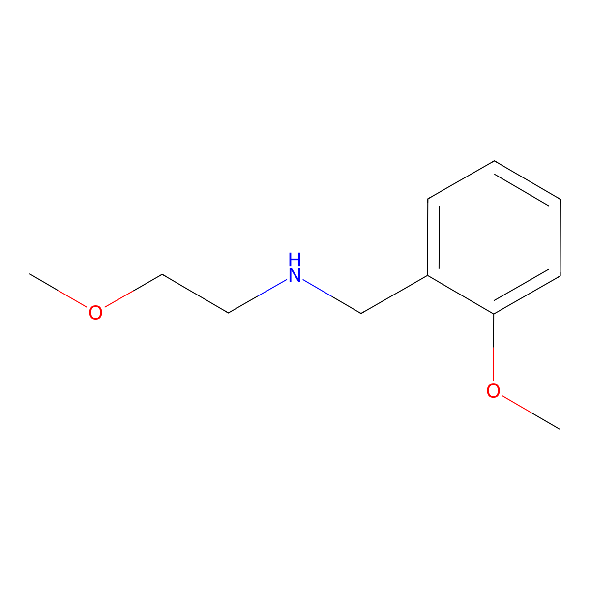 (2-Methoxy-benzyl)-(2-methoxy-ethyl)-amine molecular structure, CAS 827328-30-3