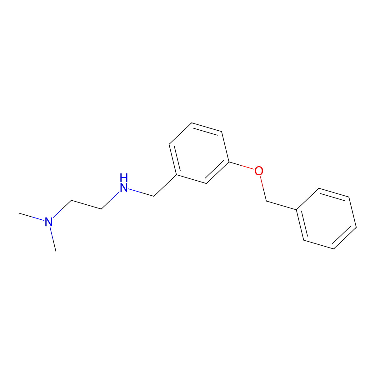 N'-[3-(benzyloxy)benzyl]-N,N-dimethylethane-1,2-diamine molecular structure, CAS 827328-33-6