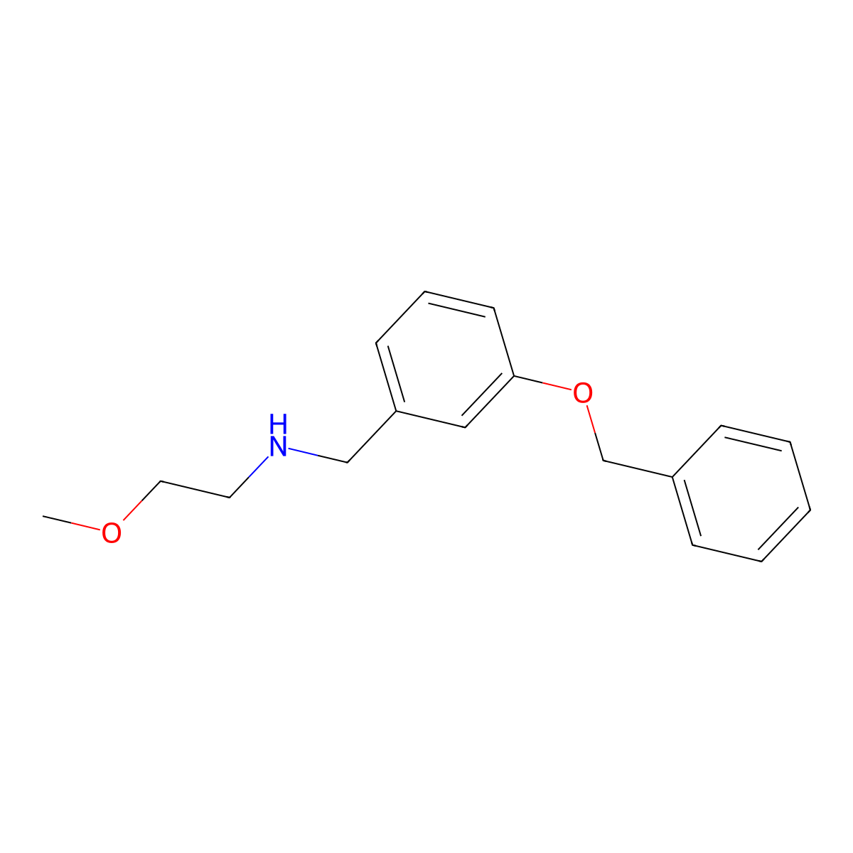 N-[3-(benzyloxy)benzyl]-2-methoxyethanamine molecular structure, CAS 827328-34-7