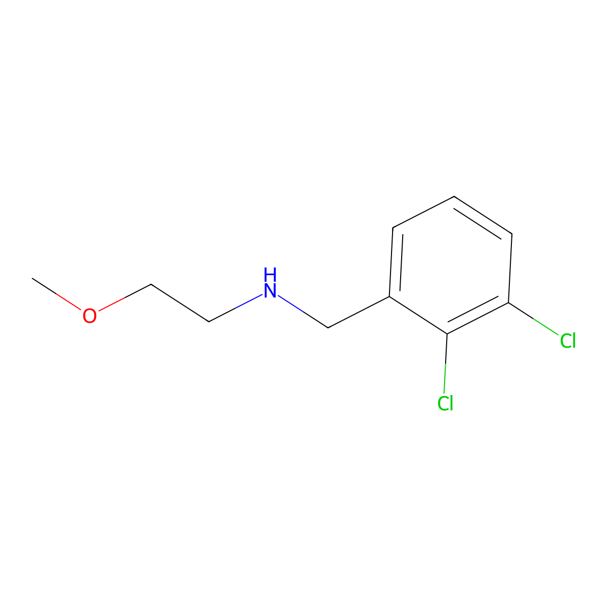 [(2,3-Dichlorophenyl)methyl](2-methoxyethyl)amine molecular structure, CAS 827328-37-0