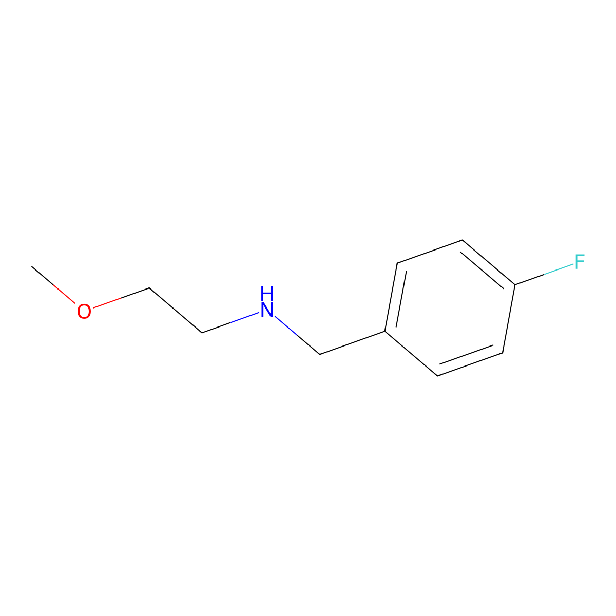 (4-Fluorobenzyl)(2-methoxyethyl)amine molecular structure, CAS 827328-38-1